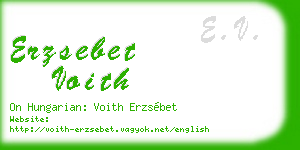 erzsebet voith business card